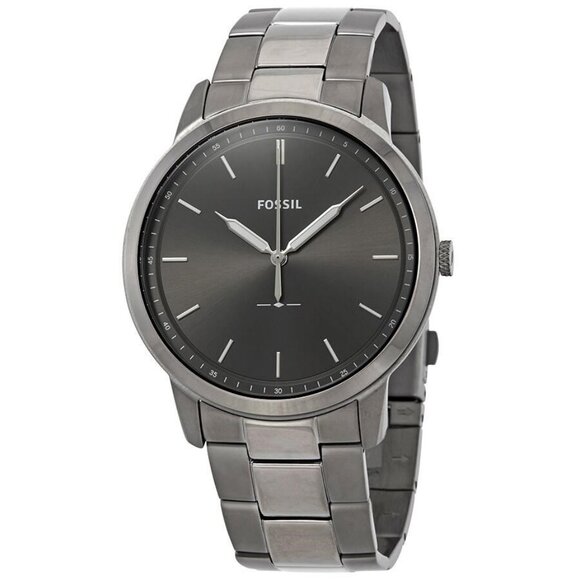 NWT Authentic Fossil Open Box - The Minimalist 3H Grey Dial Two-tone Men's Watch - Picture 1 of 3